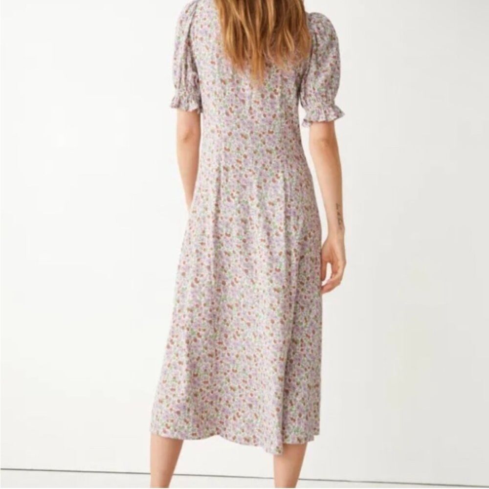 & Other Stories Printed Button Up Midi Dress Flor… - image 3